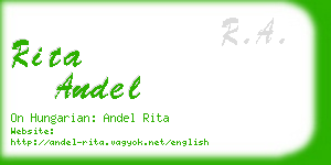 rita andel business card